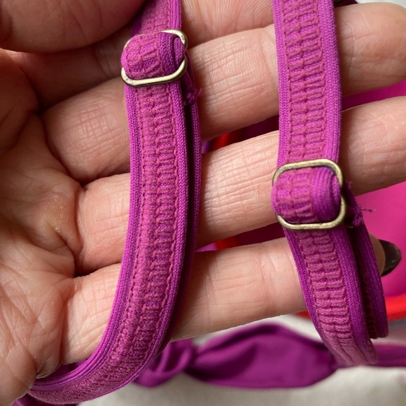 Maaji Underwire Reversible Bikini Top L | Fuchsia & Floral | Push-Up Swim Top - Picture 5 of 11